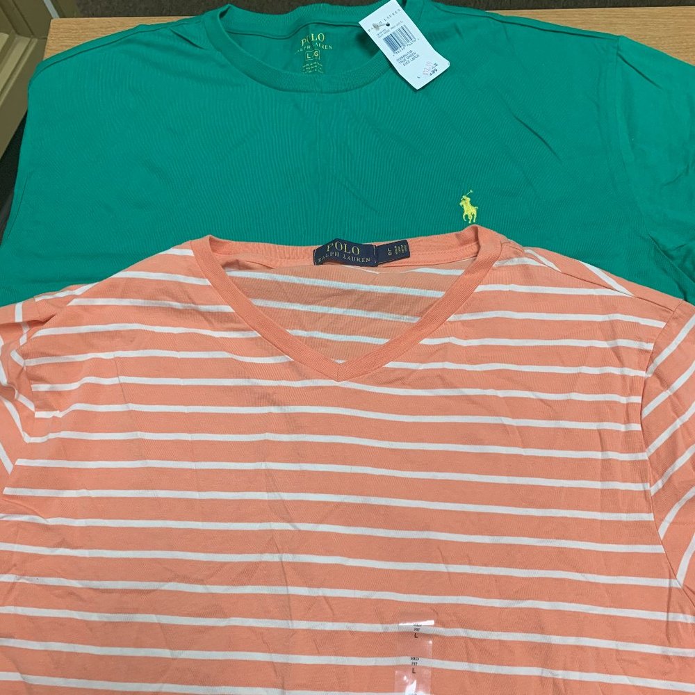 2 Size Large Polo T-Shirts NEW WITH TAGS